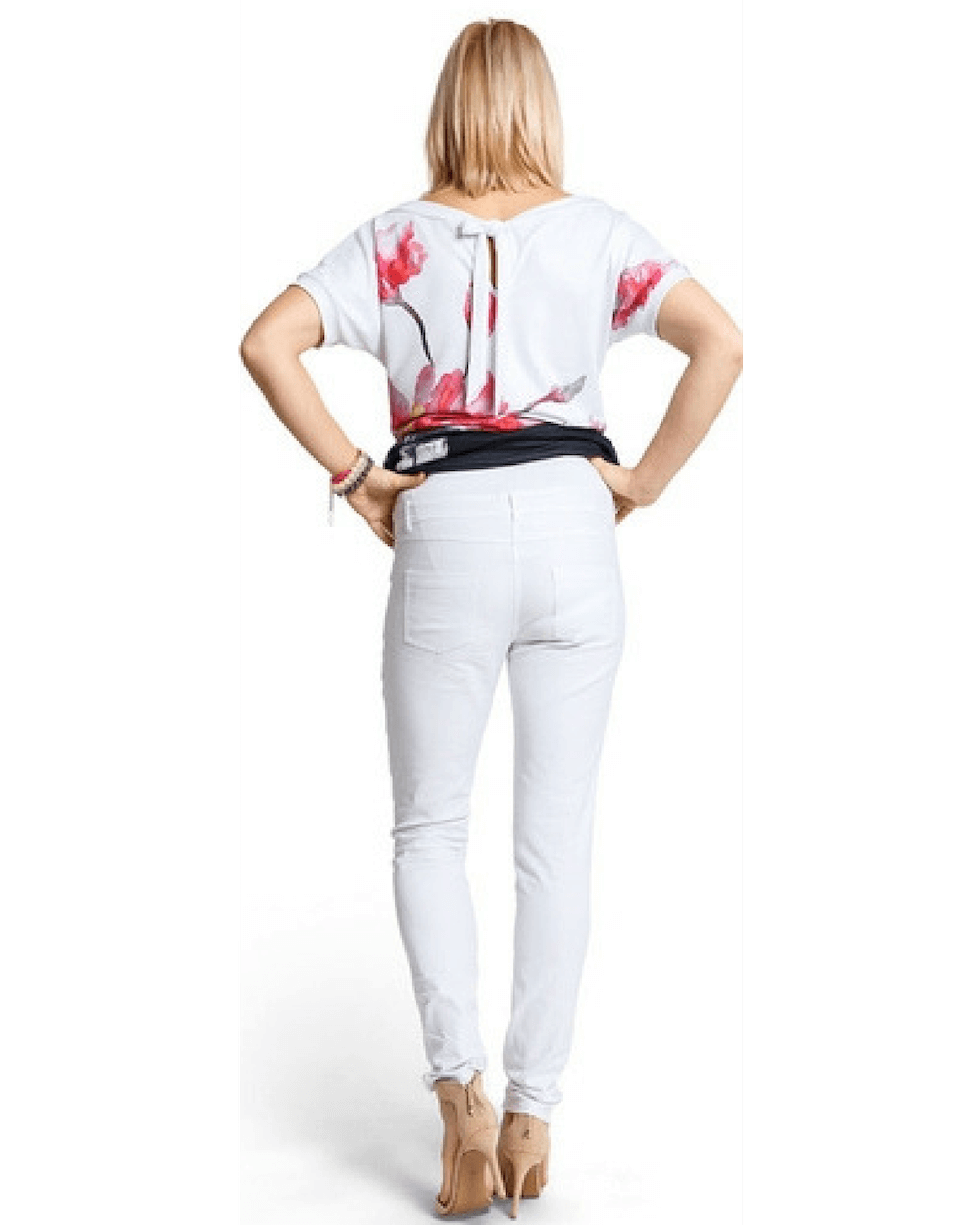 Pantaloni gravide Candy White
