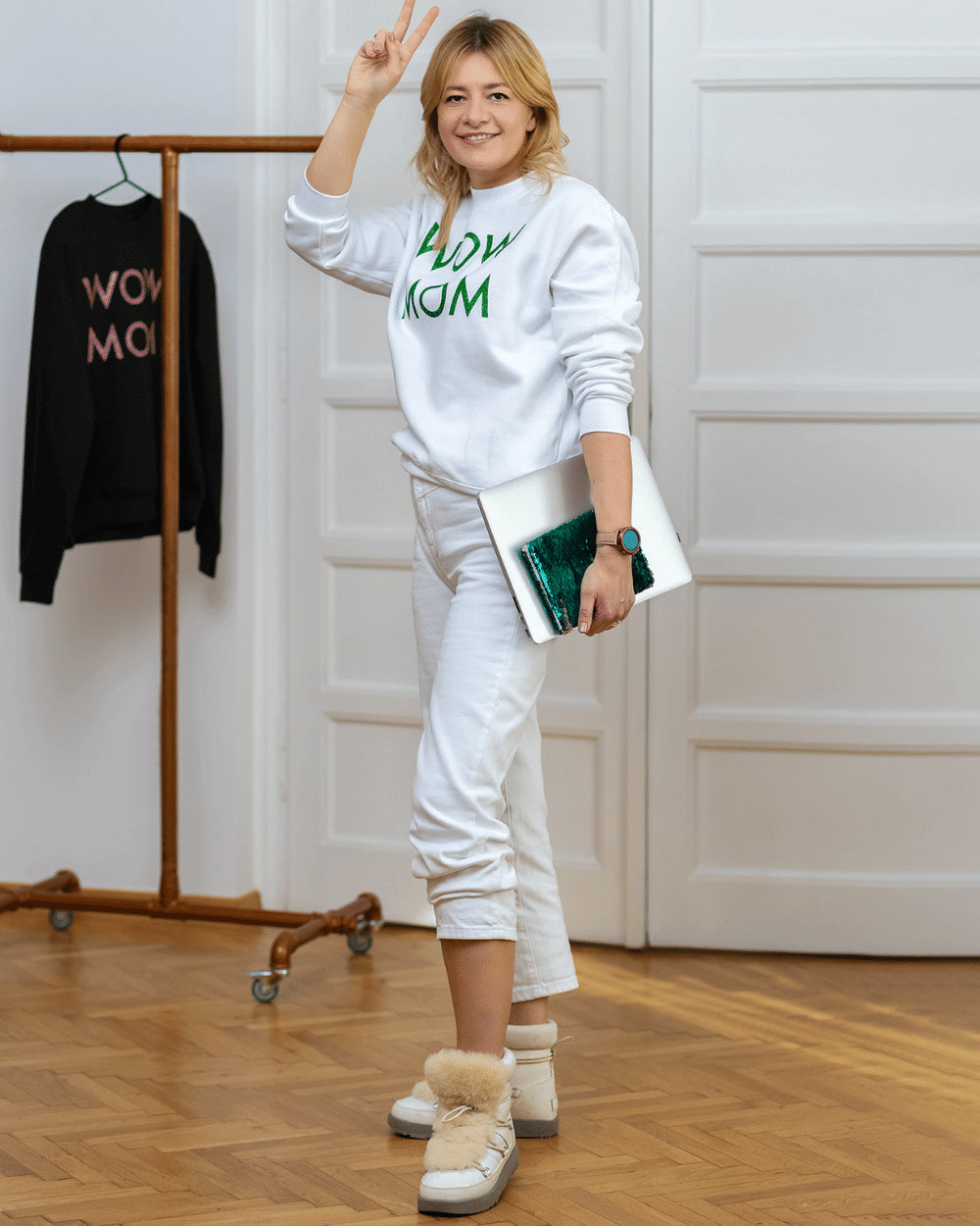 Bluză WoW MoM Glitter Verde