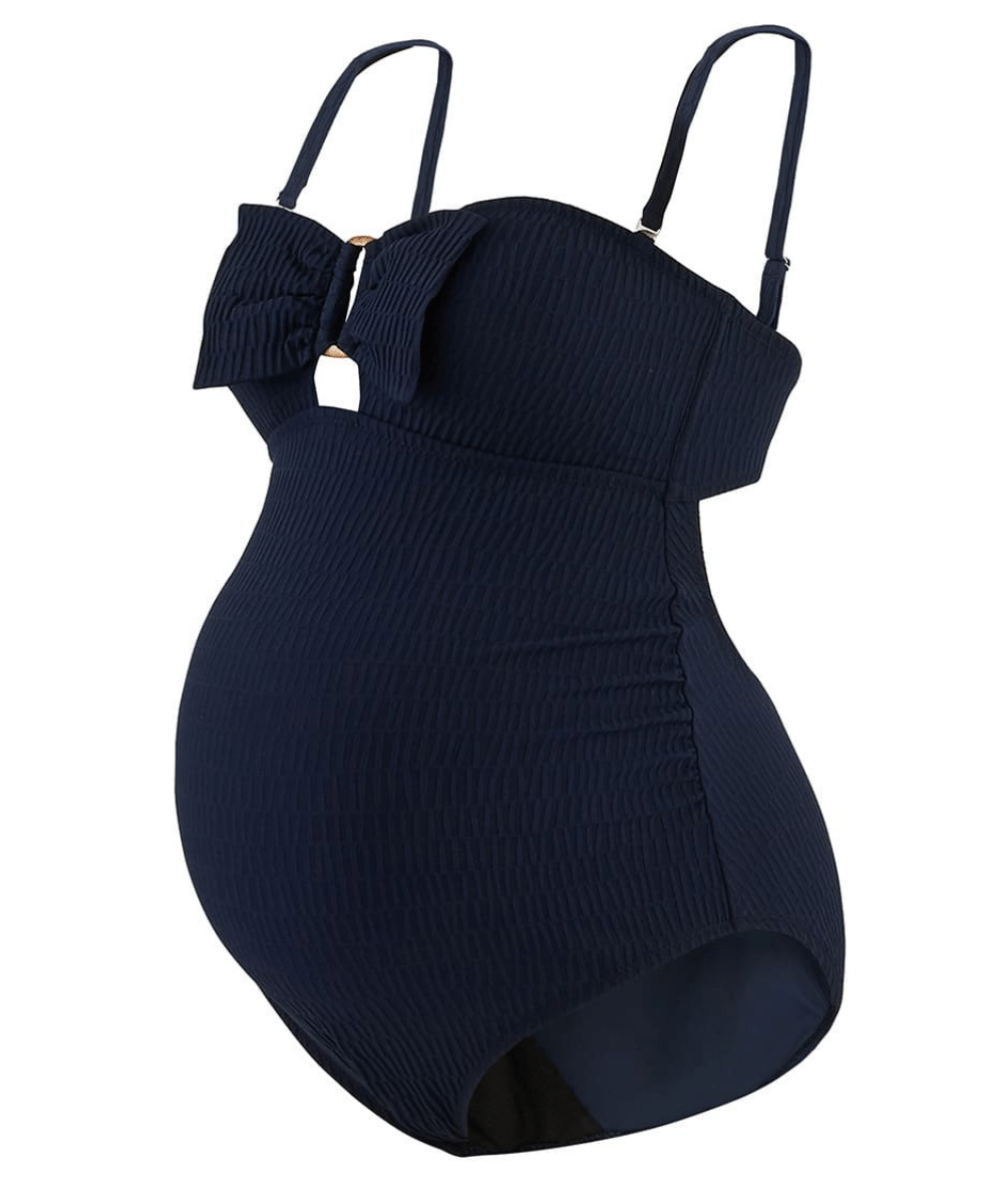 Costum baie gravide Bamboo Bleumarin