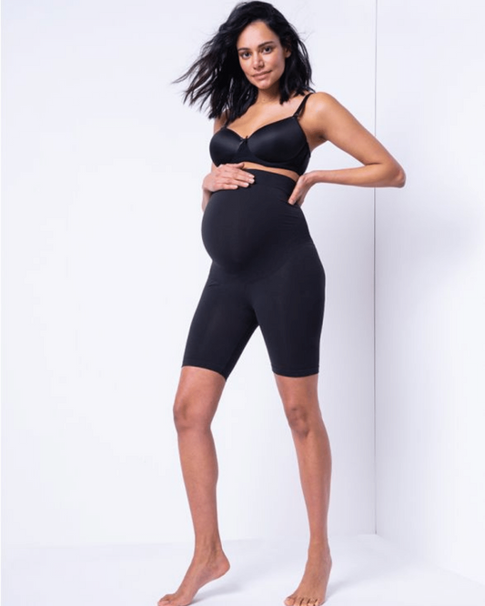 Pantaloni scurți gravide Hug a Bump Negru