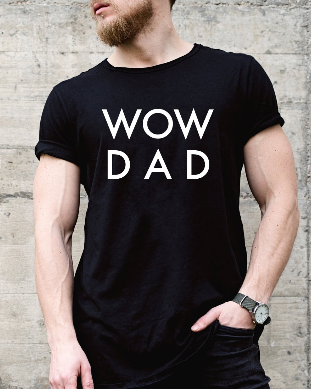 Tricou WoW DaD black&white
