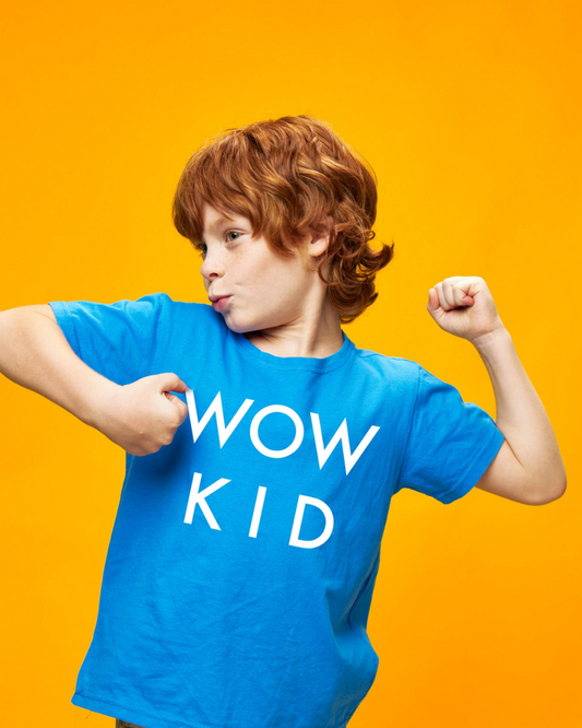 Tricou copii WoW KiD bleu
