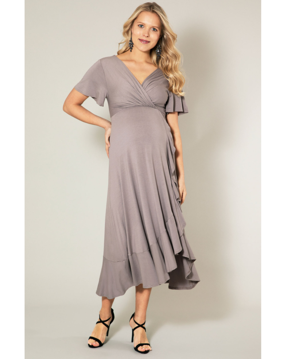 Rochie gravide Waterfall Taupe