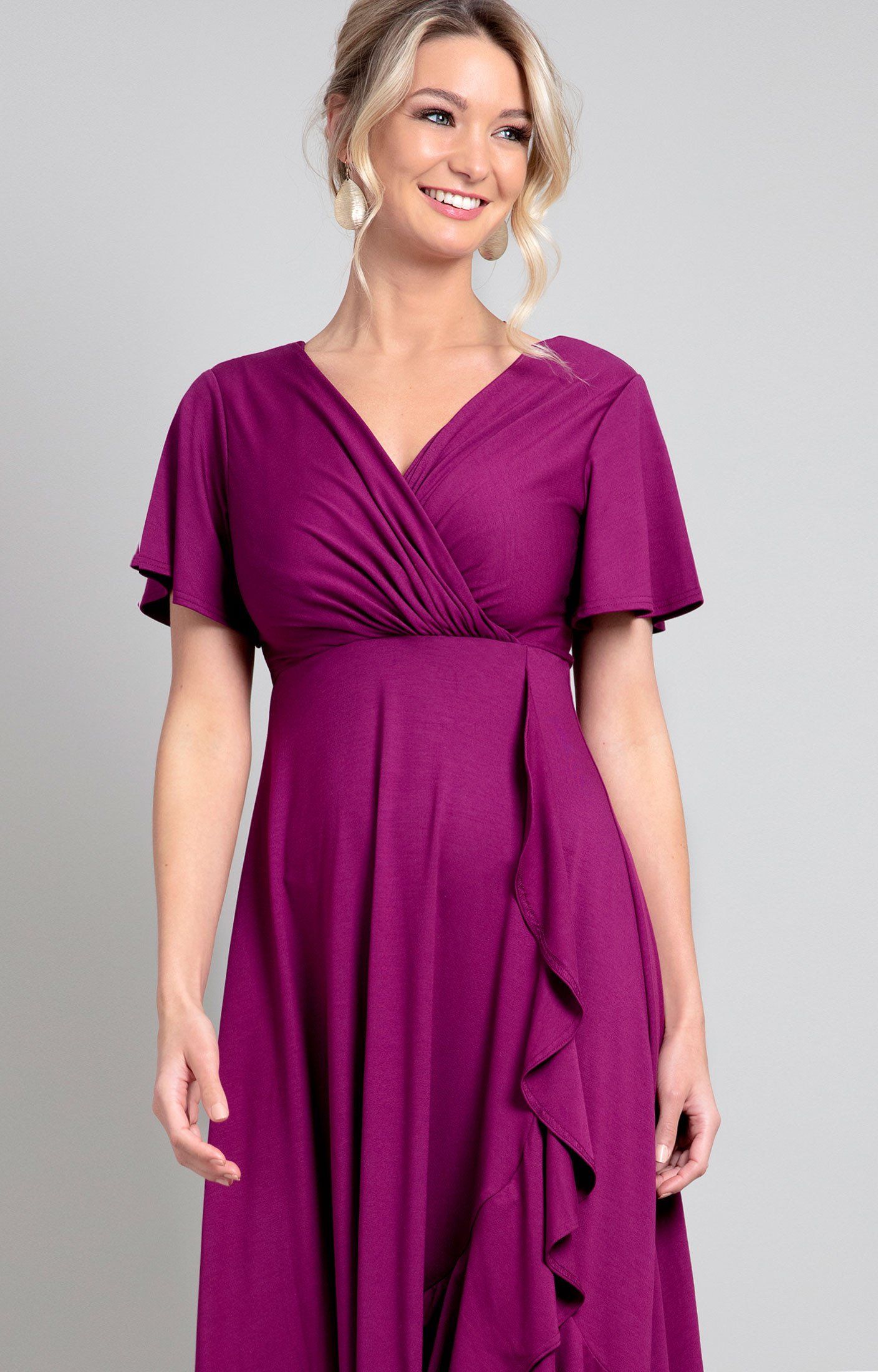 Rochie Waterfall Boysenberry Pink