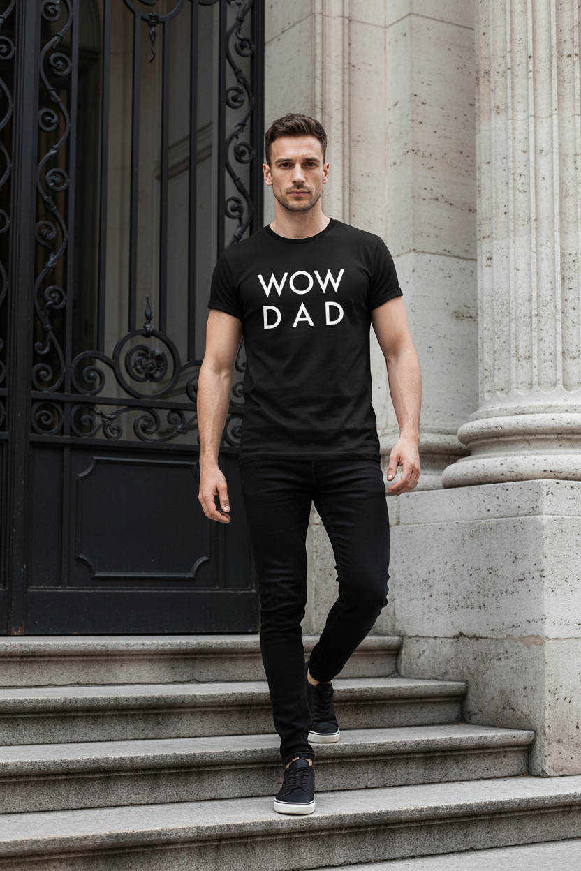 Tricou WoW DaD black&white