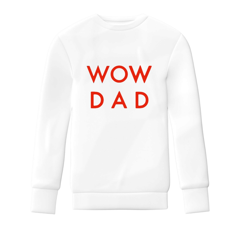 bluza cadou wow dad alb rosu