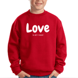 Red Kids Hoodie Love is all I need