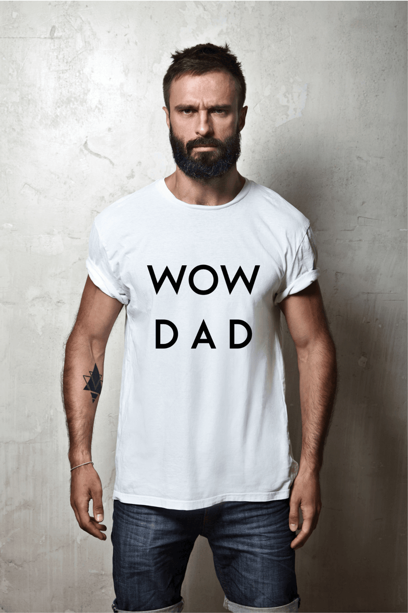 tricou wow dad alb