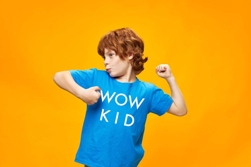 tricou wow kid bleu