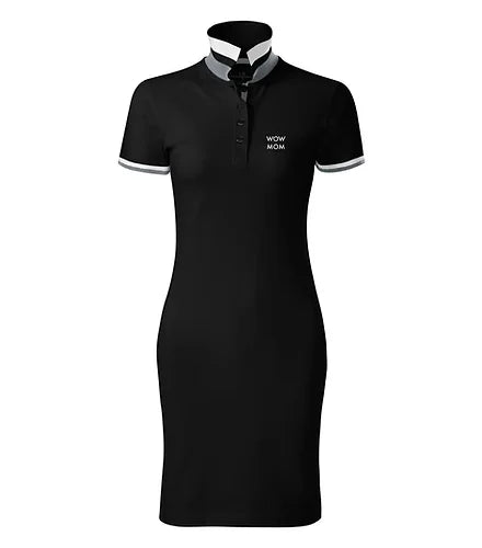 WoW MoM® Polo Dress Black