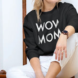 Bluza Wow MoM negru cu alb 