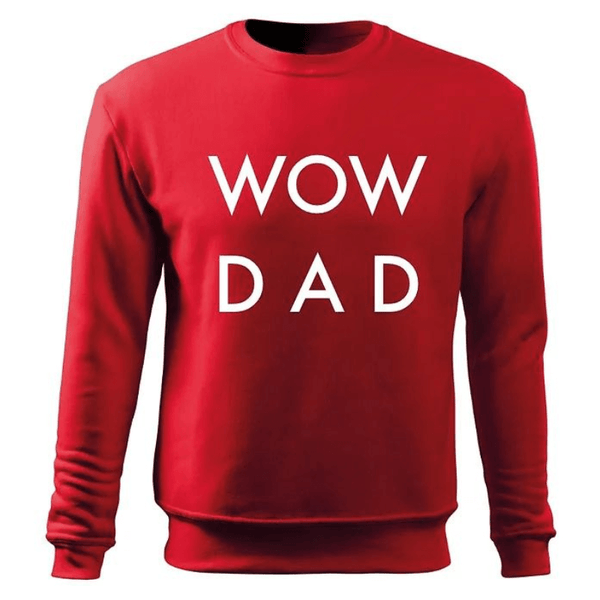 bluza cadou wow dad rosu alb