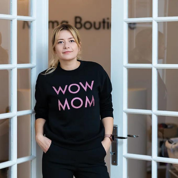 Bluza WoW MoM® cu glitter mov 