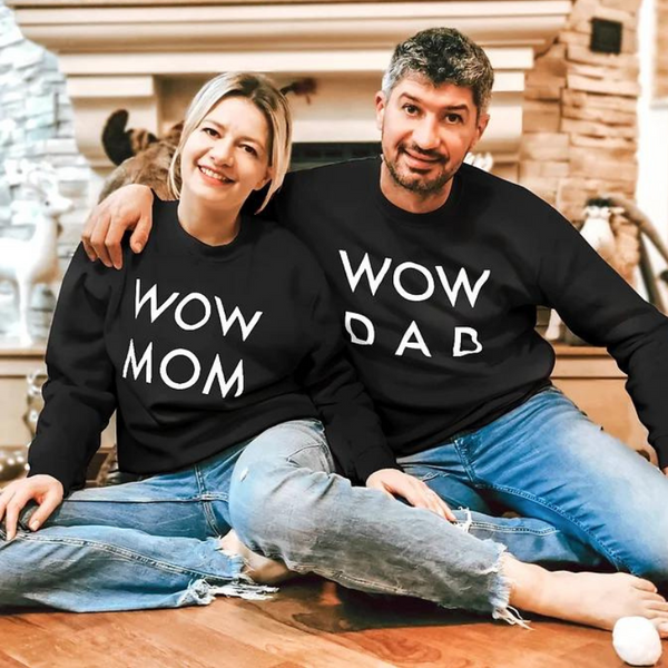 Bluza Wow MoM negru cu alb 