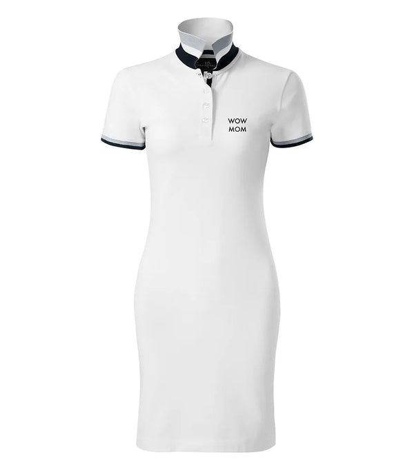 Rochie polo alba WoW MoM® 