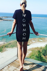 rochie tricou wow mom negru