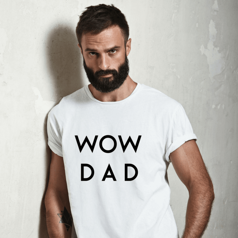 tricou wow dad alb