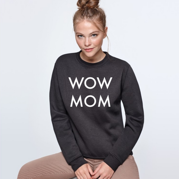 Bluza Wow MoM negru cu alb 